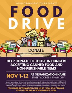 the food drive flyer is shown