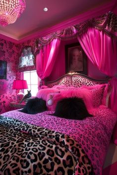 #homedecor #home #bedroom Hot Pink Bedroom, Bedroom Moody, 2000s Room, Minimalist Decor Ideas, Pink Bedroom Walls, Baddie Apartment, Apartment Bedroom Ideas, Pink Bedroom Ideas