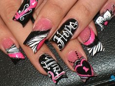 Faith Nails, Alternative Nails, Awareness Nails, Gothic Nails, Heart Nail, Mother Teresa, Hot Nails