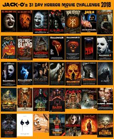 the jack o's 3 day horror movie challenge poster