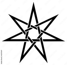 a black and white image of an inverted star with four intersecting lines in the center