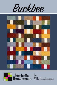 a book cover with an image of a patchwork quilt and the title, burkbee