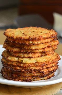 a stack of food sitting on top of a white plate