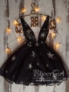 Mini Homecoming Dress Cute Star Black Cocktail Dresses ARD2765-SheerGirl Hoco Outfits, Homecoming 2024, Black Sequin Shorts, Prom Dress Black, Mini Dress Hot, Cheap Party, Mini Homecoming Dresses, Black Homecoming Dress, Short Homecoming Dress