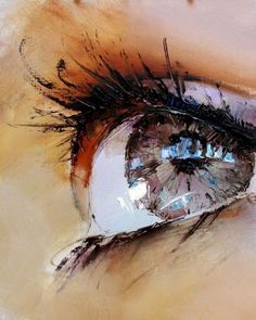 an artistic painting of a woman's eye