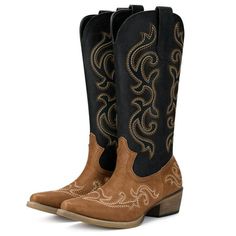 Please Read The Size Chart And Choose The Right Size Before Purchasing.Our cowgirl boots are ideal for all Seasons and most of the occasions, such as shopping, dating, travel, wedding, dance, college, office and so on.And we will provide One Year Quality Assurance backed by us! Size: 8.5.  Color: Multicolor.  Gender: female.  Age Group: adult. Cowgirl Fits, Cowgirl Shoes, Western Cowgirl Style, Cowboy Boots For Women, Rodeo Boots, Classic Embroidery, College Office, Cowgirl Dresses, Womens Work Boots