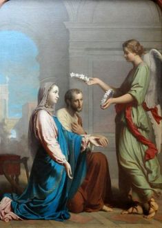 an image of a painting of jesus giving money to the woman in front of him