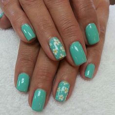 Gel Moment, Tiffany Blue Nails, Aqua Nails, Summer Gel Nails, Fingernail Designs, Spring Acrylic Nails