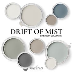 the different shades of paint that are used in this painting project for interior and exterior purposes