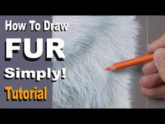 someone is drawing fur with a pencil and the words, how to draw fur simply