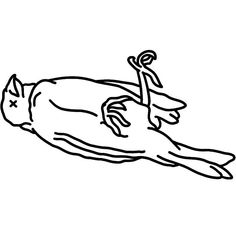 a black and white drawing of an object floating in the air with one foot on it's side