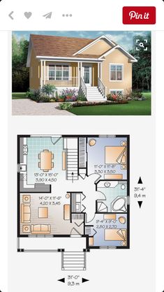 the floor plan for this small house