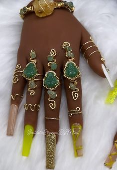 This Multi-Stone Rings item by GoddessEssenceByMimi has 321 favorites from Etsy shoppers. Ships from Spring, TX. Listed on Jun 24, 2023 Full Finger Ring, Jade Buddha, Dope Jewelry Accessories, Full Finger Rings, Long Ring, Earthy Jewelry, Ring Making, Magic Hour, Jewelry Accessories Ideas