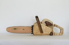 a wooden model of a plane made out of wood