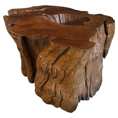 a piece of wood that is shaped like a tree stump