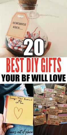 Here are 20+ romantic DIY gift ideas that any boyfriend would love! From easy-to-make gifts to more personalized options. Diy Mens Birthday Gifts, Sweet Gifts For Boyfriend Diy, No Money Gifts For Boyfriend, Cute Christmas Gifts For Boyfriend Diy, Christmas Gift For Boyfriend Diy, Valentine’s Day Gift Boyfriend, Boyfriend Gift Wrapping Ideas, 3 Month Relationship Gift, Surprise Gift Ideas For Boyfriend