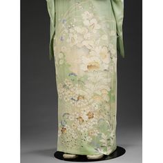 Made 1955 - 1958. Showa Era. Silk Weave This ensemble belonged to Bernice Eileen Boo (1930-2010). Brought up on a small farm in Iowa, she became a music teacher for the US Department of Defense. She taught at the Narimasu High School, Tokyo, Japan, from 1957-1959. This outfit consists of a summer kimono (hitoe), obi (sash), obi-pad (obimakura), under-sash, under-kimono (nagajuban), underwear (hadajuban and susuyoke), shoes (zori) and sock (tabi), together with a wrapping cloth (furoshiki). Obi Sash, Department Of Defense, Showa Era, Wrapping Cloth, Summer Kimono, Small Farm, Music Teacher, Tokyo Japan, Kimonos