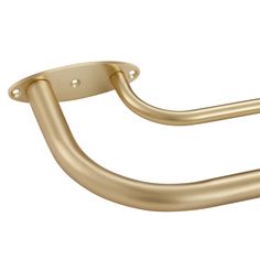 an image of a gold metal handle on a white background with clipping for text