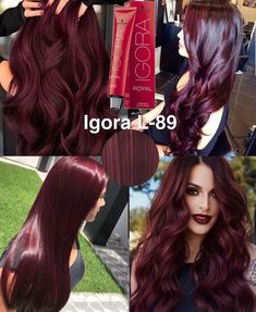 Igora Royal Hair Colors Red, Red Hair Maintenance, Burgundy Hair Color Formula, Hi Color Loreal Red Dark Hair, Dark Red Hair Makeup, Dark Red Wine Hair, Red Hair Dye For Dark Hair, Dark Magenta Hair, Fall Copper Hair