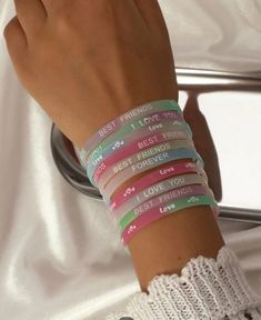 Items are new with tags Unisex Fan Ideas, Girly Bracelets, Best Friend Bracelets, Embellished Fashion, Rubber Band Bracelet, Bracelet Sets, Wrist Jewelry, Friend Bracelets, 10 Off