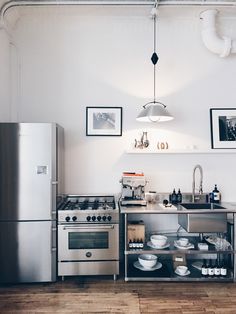 the kitchen is clean and ready for us to use