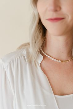 Glam up your girly Christmas gifts with our stunning Half Pearl Chain Necklace. Exquisite design meets timeless elegance in this piece that will make her feel like a true Christmas princess. Don't miss the chance to make her Christmas unforgettable. Shop Now! Wishlist Ideas, Festive Attire, Chain Dress, Pearl Chain Necklace