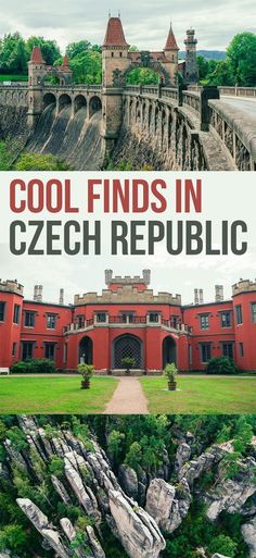 an old castle with the words cool finds in czech republic on top and below it