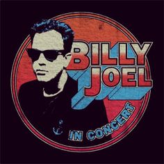 billy joel in concert t - shirt with an image of the singer wearing sunglasses