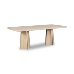 an image of a table that is made out of wood and has two long legs