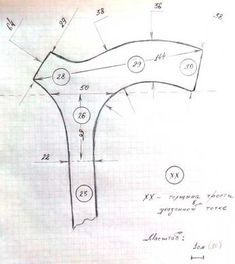 a drawing of a large hammer with numbers and symbols on it's side, as well as other measurements