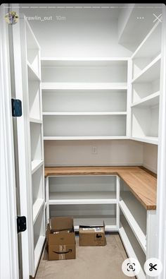 the closet is empty and ready to be used for storage or other things that are in it