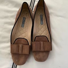 Gorgeous Suade Prada Shoes . Good Condition. Have Been Worn So Bottom Is Slightly Scuffed Shoes Prada, Woman Shoes, Prada Shoes, Flat Shoes Women, Loafer Flats, Prada, Loafers, Women Shoes, Women Shopping