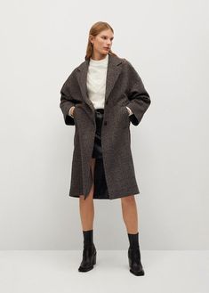 Gigi Hadid $150 Mango Coat Is Still Available To Shop Mango Coat, Mango Coats, Oversized Wool Coat, Wool Coat Women, Plaid Coat, Garment Labels, Winter Coats, Menswear Inspired, Gigi Hadid