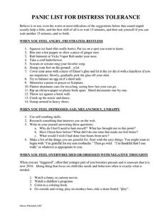 Distress Tolerance Activities, Self Development Worksheets, Dbt Skills Worksheets, Distress Tolerance Worksheets, Distress Tolerance Skills, Dbt Therapy, Counseling Techniques, Distress Tolerance, Dbt Skills