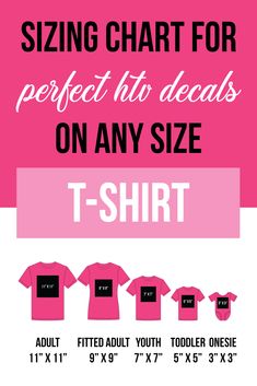 t - shirt size chart for girls and boys