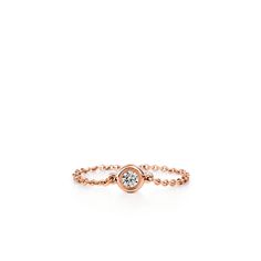 Description & Details Ring In 18k Rose Gold With A Round Brilliant Diamond. Carat Weight .07. Size 7 Diamonds By The Yard, Tiffany Co Rings, Gold Tiffany, Engagement Rings Couple, International Jewelry, Tiffany Jewelry, Silver Jewelry Necklace, Elsa Peretti, Silver Jewelry Fashion