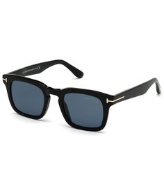 From TOM FORD, the Men's Dax 48mm Square Polarized Sunglasses feature:Black acetate frameSquare shapeBlue solid lensRx ablePolarizedApprox. 48mm lens- 22mm bridge- 145mm templeImported. Square Sunglasses For Men, Men’s Fashion Sunglasses, What Boys Like, Tom Ford Brand, Mens Sunglasses Fashion, Tom Ford Glasses, Classy Summer Outfits, Sunglasses Mens, Tom Ford Beauty