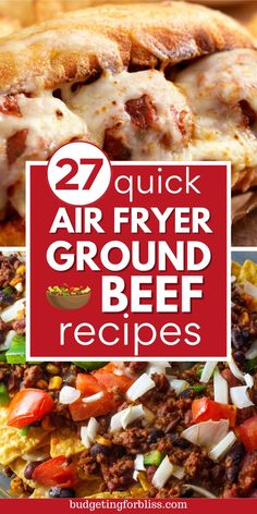 the best air fryer ground beef recipes are in this roundup with text overlay