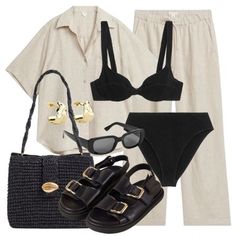 Tropical Vacation Outfit Inspiration, Cruise Fits, Resort Shirt, Vacay Outfits, Cruise Outfits, Causual Outfits, Beach Essentials, Neutral Outfit, Punta Cana