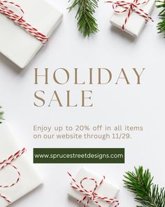 Our holiday sale starts now! 🎁 Visit our website to receive 20% off and free shipping on all orders. www.sprucestreetdesigns.com Bathroom Refresh, 20 % Off, Holiday Sales, Free Shipping