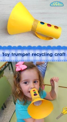 Toy Trumpet, Instrument Craft, Paper Towel Crafts, Cardboard Craft, Paper Towel Tubes, Music Crafts, Diy Musical Instruments, Subversive Cross Stitch, Towel Crafts