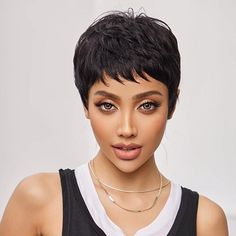 Category:Human Hair Capless Wigs; Gender:Women's; Wig Type:Cosplay Wig,Natural Wigs; Occasion:Daily Wear,Party  Evening; Age Group:Adults; Wig Length Range:6; Color Shade:Natural Black; Density:150%; Origin of Hair Donors:Brazilian Hair; Hair Material:Human Hair; Cap Construction:Machine Made,Capless; Texture:Body Wave; Length:Short; Features:Adjustable,Natural Hairline,For Black Women; Heat Resistant:Yes; Listing Date:04/22/2024; Cap Circumference:; Front to Back:; Nape of Neck:; Side to Side Across Forehead:; Side to Side Over Top:; Temple to Temple Across Back:; Hairstyle:Pixie Cut; Can Be Permed:Yes Wigs Under 50.00 Brown Short, Layered Bob Haircuts, Cheap Human Hair, Cosplay Hair, Short Curly Wigs, Natural Wigs, Short Hair Wigs, Short Wavy, Balayage Hair Blonde