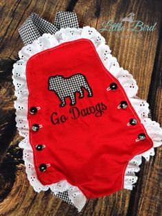 Bulldogs sunsuit, uga gameday outfit, baby georgia romper, vintage sunsuit, game day clothes, university of georgia dawgs inspired on Etsy, $39.99 Uga Gameday Outfit, Uga Gameday, Day Clothes, It's Saturday