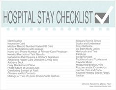 Hospital Bag Checklist Surgery, Surgery Checklist, Preparing For Surgery