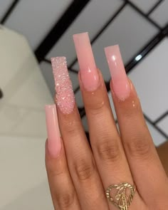 Light Pink Square Acrylic Nails, Colorful Square Nails, Jelly Pink Nails, Translucent Pink Nails, Beginner Nails, Xl Nails, Money Chart