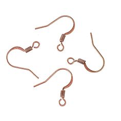 three pieces of copper wire on a white background