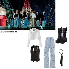 Stray Kids S Class Outfit, Straykids Outfit, Outfits Stray Kids, Stray Kids Concert Outfit Ideas Dominate, Stray Kids Outfit Ideas, Skz 9th Member, Stray Kids Stage Outfits, Straykids Inspired Outfits