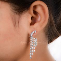 Natural SI/H Pear Diamond Chandelier Earrings 14k White Solid Gold 4.93 Ct. Expensive Jewellery, Diamond Chandelier Earrings, Diamond Chandelier, Diamond Pendants Designs, Ultra Luxury, Dangler Earrings, Diamond Pendants, Diamond Dangle Earrings, Rings Engagement