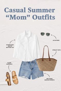 Casual Summer Mom Outfits Summer Mom Outfits, Causal Summer Outfits, Outfits For Moms, 00s Mode, Look Boho Chic, Casual Chic Outfits, Mum Fashion, Summer Outfits For Moms