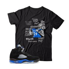 T-shirt match Jordan 5 Racer Blue T Shirt